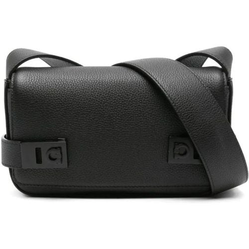 Crossbody Bags - Black Calf Leather Twins Bag - Gr. unisize - in - für Damen - Salvatore Ferragamo - Modalova