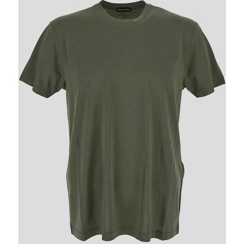Cotton Blend T-Shirt - Größe 50 - brown - Tom Ford - Modalova