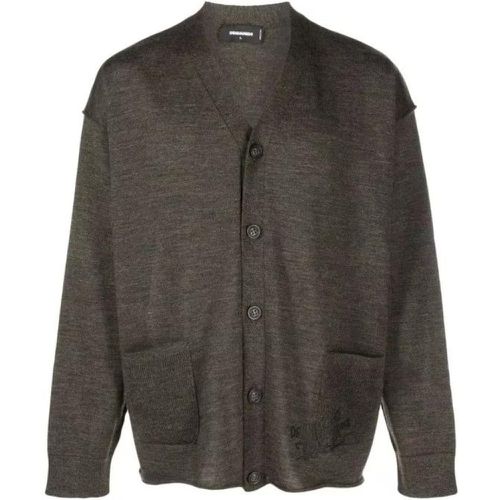 V-Neck Virgin Wool Cardigan - Größe XL - Dsquared2 - Modalova