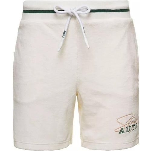 White Bermuda Shorts With Drawstring And Staple X - Größe M - white - Autry International - Modalova