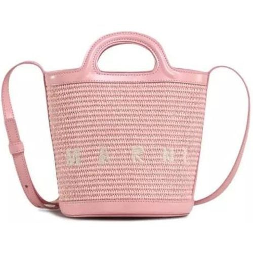 Beuteltaschen - Light Mini Tropicalia Woven Bucket Bag - Gr. unisize - in Rosa - für Damen - Marni - Modalova