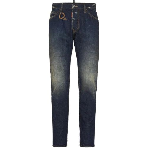 Slim-Fit Dark Denim Jeans - Größe 44 - Dsquared2 - Modalova