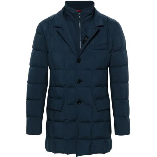 Navy Blue Quilted Padded Coat - Größe L - Fay - Modalova