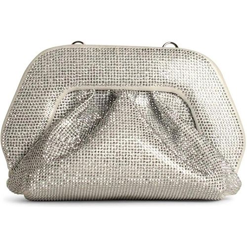 Crossbody Bags - 'Gea Strass' Silver Vegan Leather Bag - Gr. unisize - in - für Damen - Themoirè - Modalova