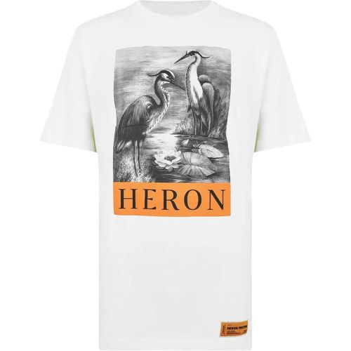 Os Heron Bw Logo Print T-shirt - Größe L - Heron Preston - Modalova