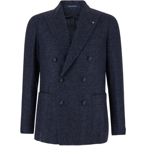 Montecarlo' Blue Double-Breasted Jacket In Wool Bl - Größe 48 - Tagliatore - Modalova