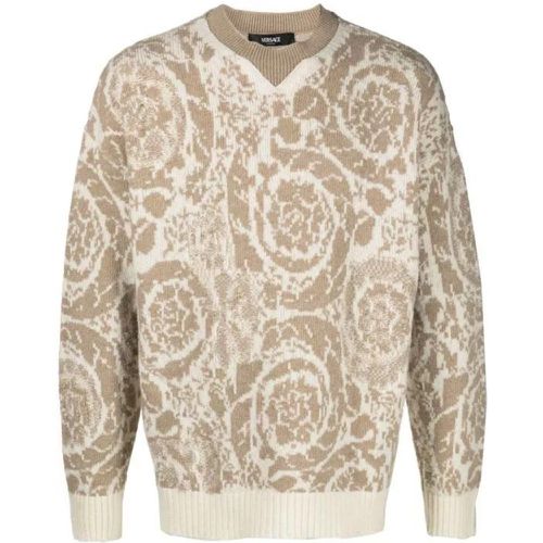 Beige Barocco Knit Sweater - Größe 50 - multi - Versace - Modalova