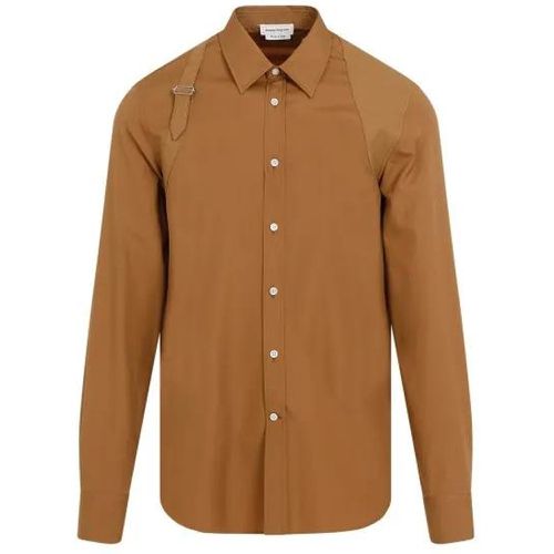 Harness Camel Cotton Shirt - Größe 15 ,5 - braun - alexander mcqueen - Modalova