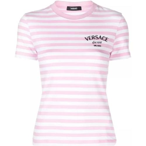 T-Shirt Nautical Stripe Pink/White - Größe 44 - pink - Versace - Modalova