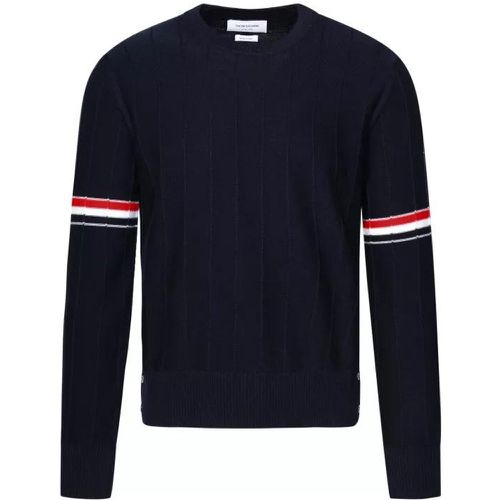 Blue Virgin Wool Sweater - Größe 2 - black - Thom Browne - Modalova