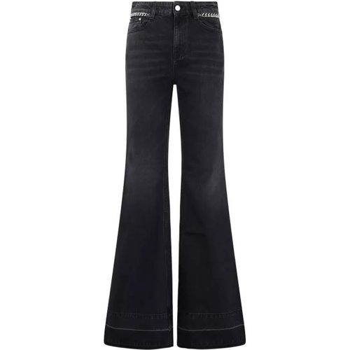 Falabella Chain Flare Black Cotton Jeans - Größe 28 - black - Stella Mccartney - Modalova