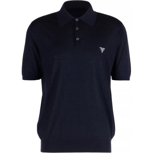 Polo Shirt Wool - Größe 54 - blau - Prada - Modalova