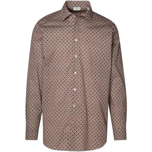 Multicolor Cotton Shirt - Größe 40 - brown - ETRO - Modalova