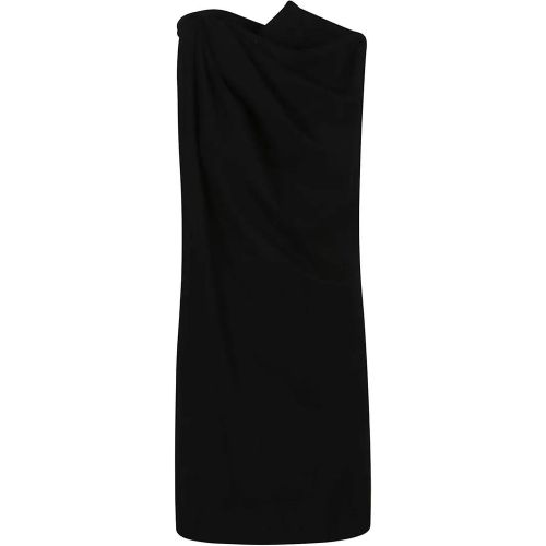 Black Wool Crepe Mini Dress - Größe 40 - alexander mcqueen - Modalova