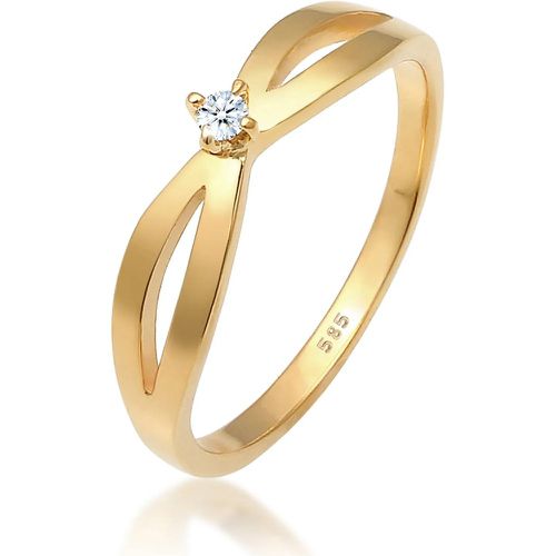 Ringe - Ring Verlobung Vintage Diamant (0.03 ct.) 585 Gelb - Gr. 52 MM - in - für Damen - Elli - Modalova