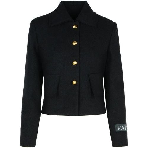 Black Wool Blend Jacket - Größe 34 - Patou - Modalova