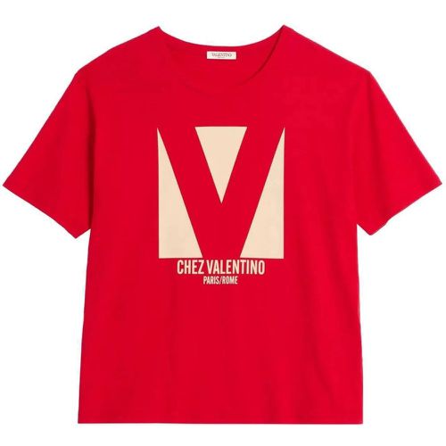 Cotton Logo T-shirt - Größe L - Valentino - Modalova