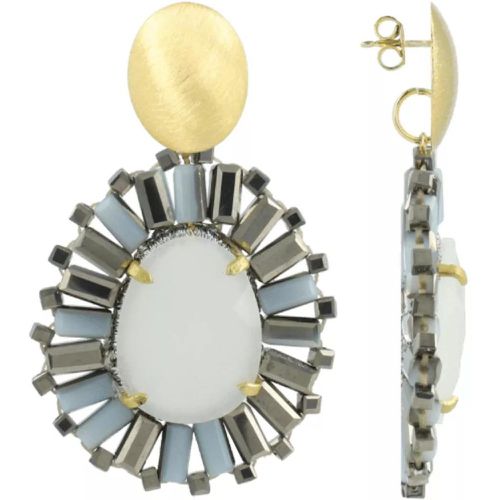 Ohrringe - CE SI Oval Flat Beads with Stone M - Gr. unisize - in Mehrfarbig - für Damen - LOTT.gioielli - Modalova