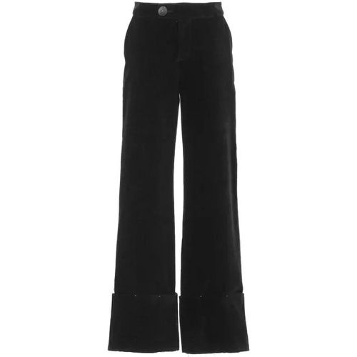 Oversize Velvet Pants - Größe M - black - Dejamis - Modalova