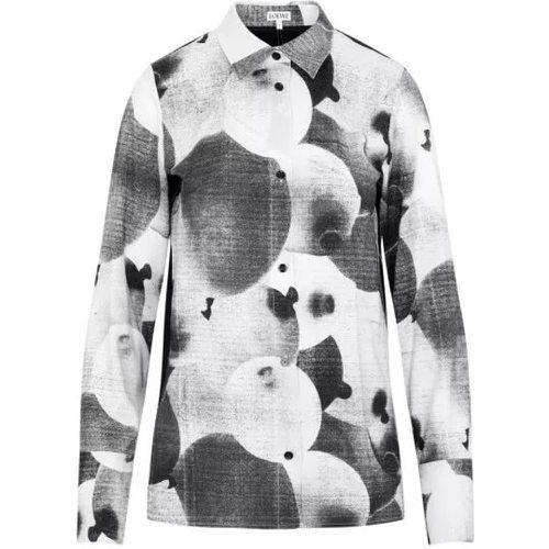 Black And White Wool Balloon Print Shirt - Größe 34 - white - Loewe - Modalova