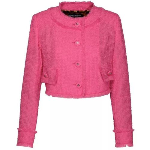 Pink Wool Jacket - Größe 40 - pink - Dolce&Gabbana - Modalova