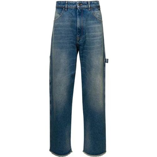 Blue Denim Straight Leg Cut Jeans In Cotton - Größe 30 - blue - Darkpark - Modalova