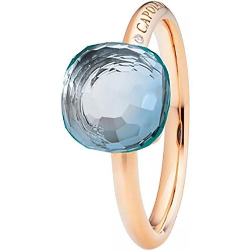 Ring - Happy Holi 18k rose , topaz sky blue cabochon - Gr. 52 - in - für Damen - Capolavoro - Modalova