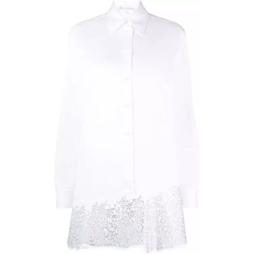 Crystal-Embellished Cotton Shirtdress - Größe 8 - white - J.W.Anderson - Modalova