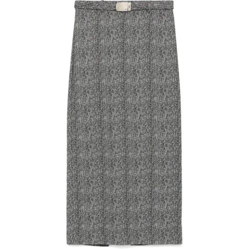 Long Herringbone Pattern Pencil Murray Skirt - Größe 6 - Staud - Modalova