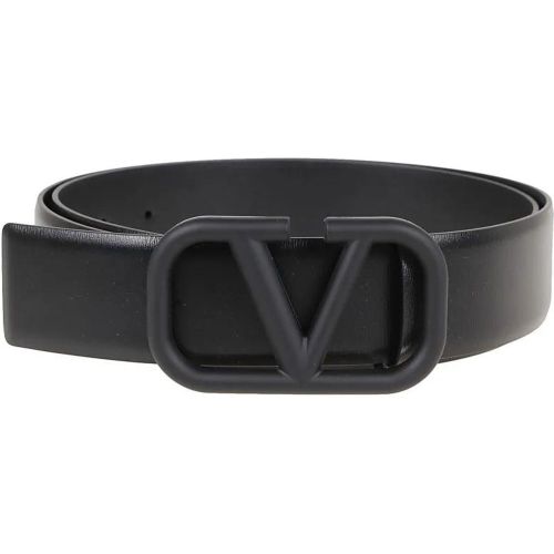 Gürtel - Vlogo Signature Black Calfskin Belt - Gr. 115 - in - für Damen - Valentino Garavani - Modalova