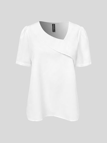 Casual Asymmetrical Plain Shirt - Just Fashion Now - Modalova