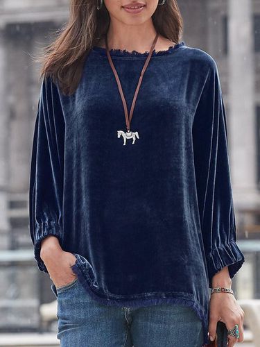 Velvet Long Sleeve T-shirt - Modetalente - Modalova