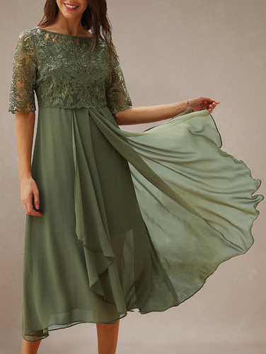 Plain Regular Fit Casual Dress - Just Fashion Now - Modalova
