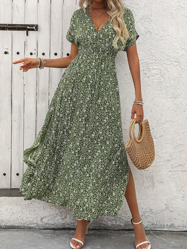 Small Floral Regular Fit Vacation Dress - Just Fashion Now - Modalova