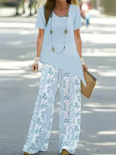 Casual Floral Two-Piece Set - Just Fashion Now - Modalova