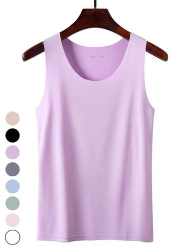 Casual Plain Tank Top - Just Fashion Now - Modalova