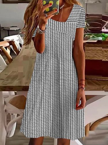 Cotton Asymmetrical Casual Dress - Just Fashion Now - Modalova