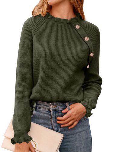 Casual Plain Sweater - Just Fashion Now - Modalova