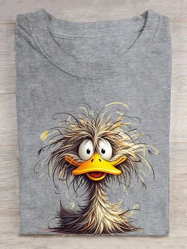 Cotton Duck Casual Crew Neck T-Shirt - Modetalente - Modalova