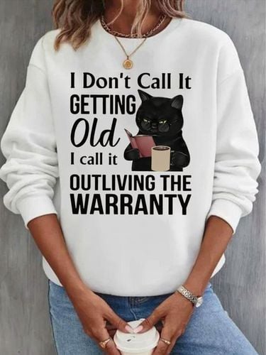 I don't call it getting old I call it outliving the Warranty Reading Bookish Sweatshirt - Just Fashion Now - Modalova