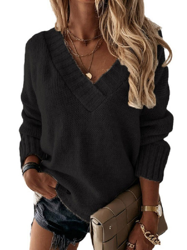 Yarn/Wool Yarn Casual Sweater - Just Fashion Now - Modalova