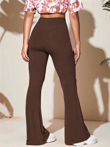 Casual Jersey Loose Plain Pants - Modetalente - Modalova