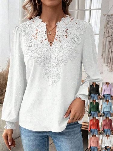 Regular Fit Lace Casual Blouse With No - Just Fashion Now - Modalova