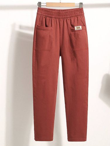 Loose Cotton Casual Pocket Stitching Pants - Just Fashion Now - Modalova