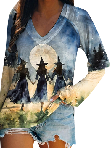 Halloween Crew Neck Casual T-Shirt - Just Fashion Now - Modalova