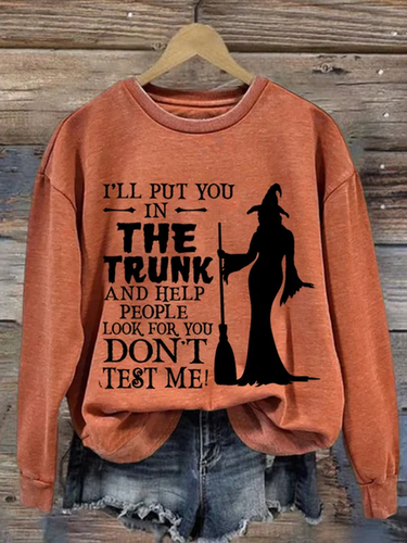 Halloween Witch Casual Sweatshirt - Just Fashion Now - Modalova