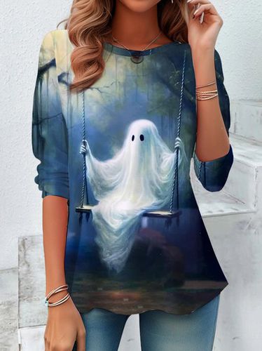 Halloween Design Casual T-Shirt - Just Fashion Now - Modalova