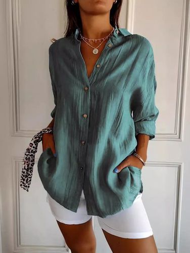 Plain Casual Shirt - Just Fashion Now - Modalova