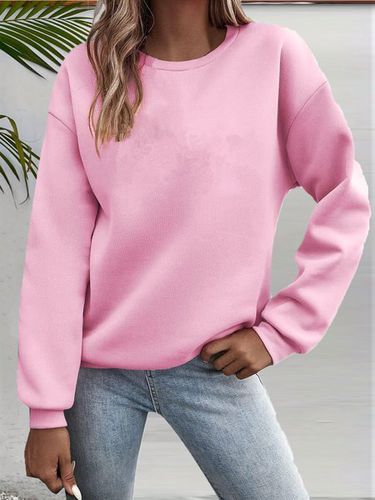 Casual Cat Jersey Crew Neck Sweatshirt - Just Fashion Now - Modalova