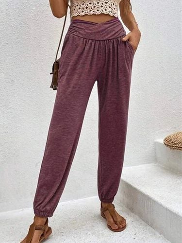 Casual Plain Loose Pants - Just Fashion Now - Modalova